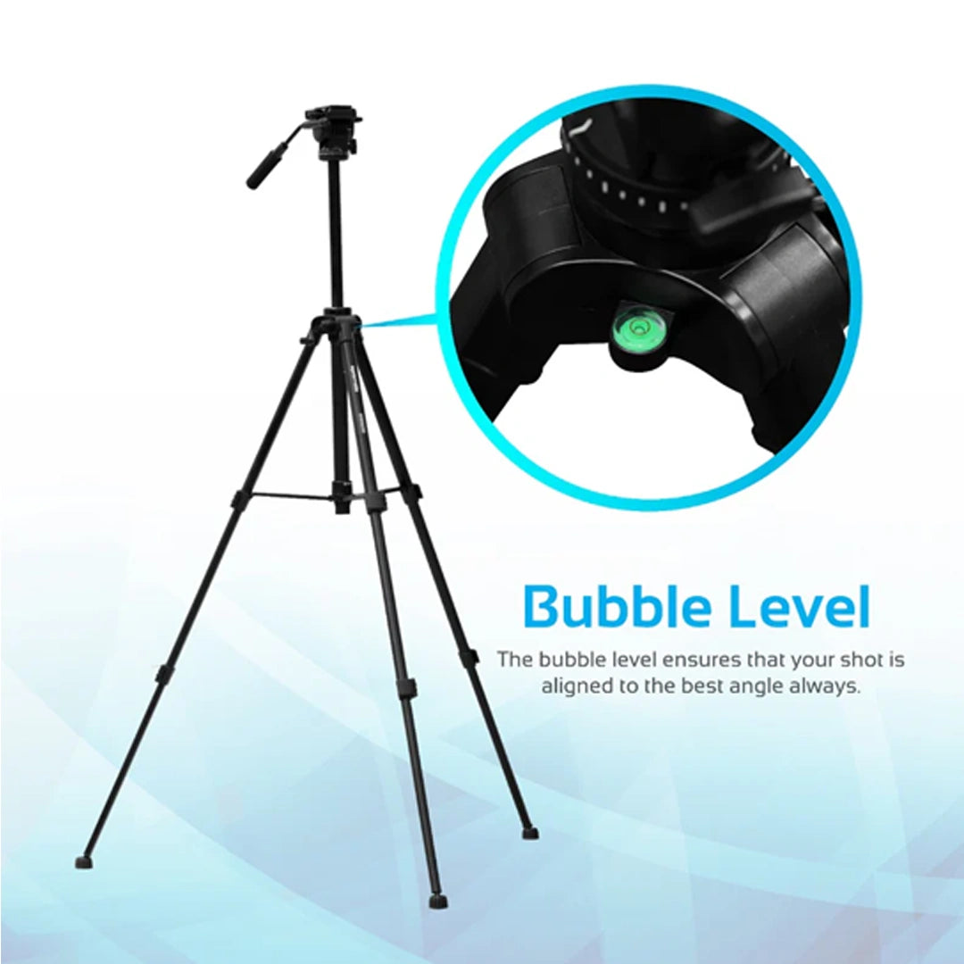 Promate Professional Aluminum Tripod with 3-Way Precession Head in Qatar Promate Professional Aluminum Tripod with 3-Way Precession Head in Qatar